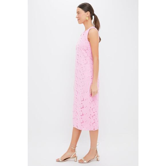 HYACINTH HOUSE Carnation Pink Eyelet Evelyn Midi Dress Size XL NWT - Picture 6 of 8